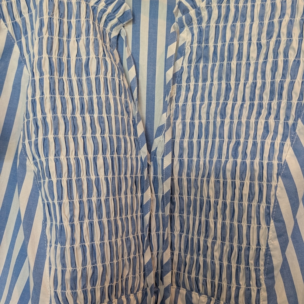 Candace Cameron Bure Blue and White Striped Top - Picture 3 of 6